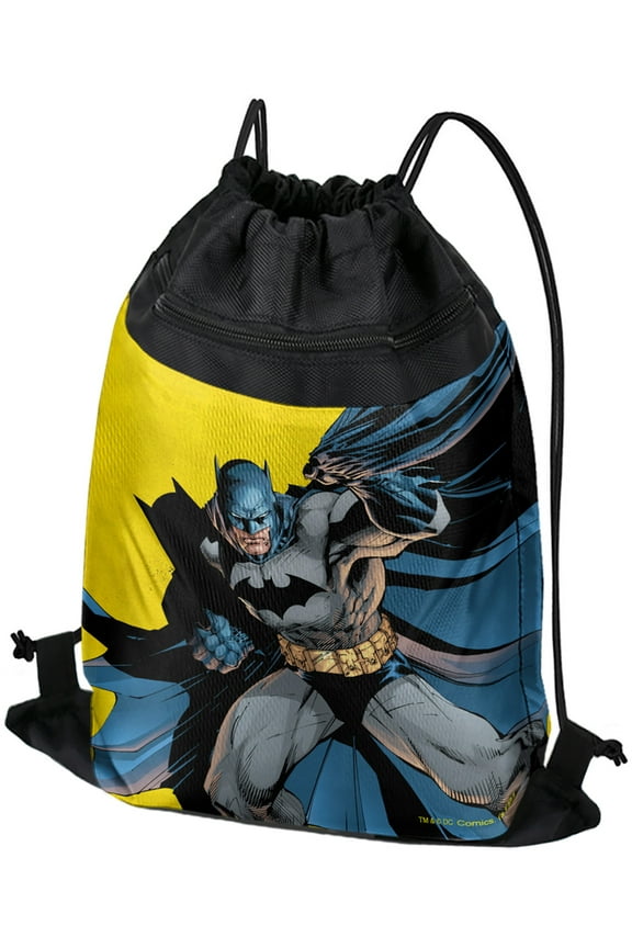 Character Drawstring Backpack Sports Bag Sackpack 17" x 13", Perfect for Gym, Yoga or Practice