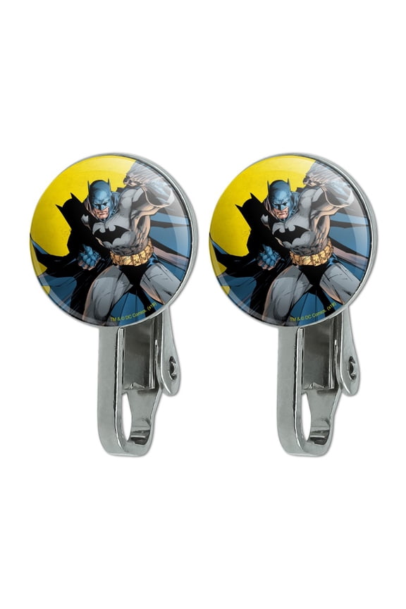 Batman Character Novelty Clip-On Stud Earrings