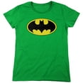 thumbnail image 1 of Batman Classic Bat Logo Women's T Shirt, Kelly Green, Large, 1 of 6