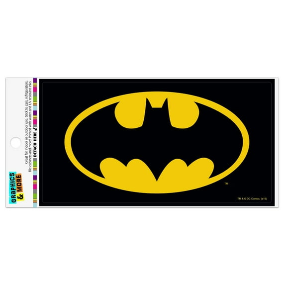 Batman Classic Bat Shield Logo Automotive Car Refrigerator Locker Vinyl Magnet