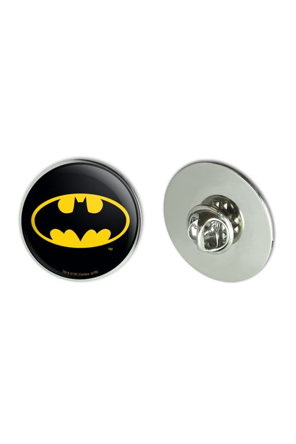 Batman Classic Bat Shield Logo Metal 1.1" Tie Tack Hat Lapel Pin Pinback