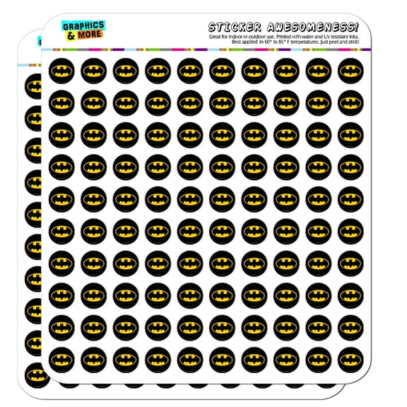 Batman Classic Bat Shield Logo Planner Calendar Scrapbooking Crafting Stickers