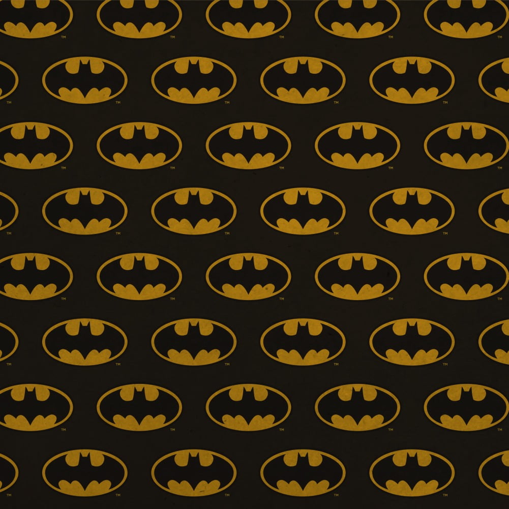 Batman Classic Bat Shield Logo Premium Kraft Roll Gift Wrap Wrapping Paper