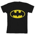thumbnail image 1 of Batman Classic Logo Boy's Black T-shirt-Small, 1 of 2