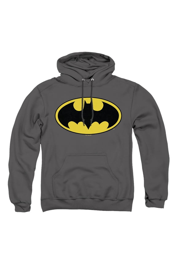 Classic Logo Unisex Adult Pull-Over Heather Hoodie, Large, Charcoal
