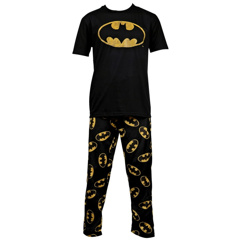 Batman Men's L Batman/Cotton Pajama Shirt and Sleep Pant Box Set