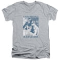 thumbnail image 1 of Batman Classic TV Boogie Nights S/S Adult V-Neck T-Shirt 30/1 T-Shirt-Athletic Heather, 1 of 1