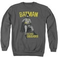 thumbnail image 1 of Batman Classic TV Caped Crusader Adult Crewneck Sweatshirt Charcoal, 1 of 1