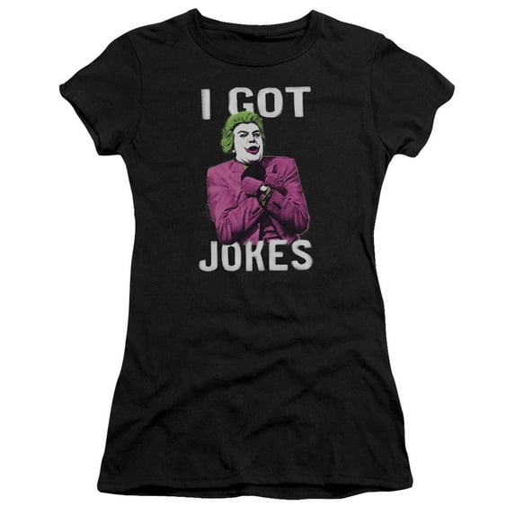 Batman Classic TV Got Jokes S/S Junior Women's T-Shirt Sheer Black