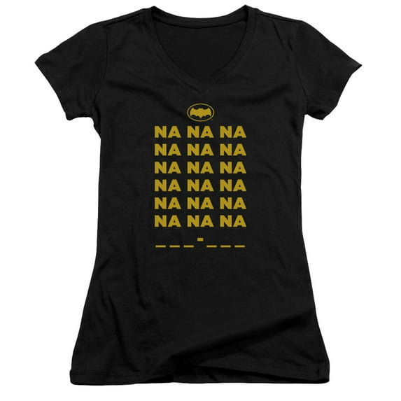 Batman Classic TV Na Na Na Junior Women's T-Shirt V-Neck Black
