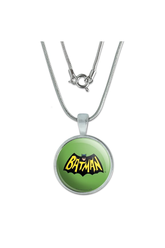 Batman Classic TV Series Logo 0.75" Pendant with Sterling Silver Plated Chain