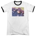thumbnail image 1 of Batman Classic TV & Smooth Groove Adult Cotton Ringer Short Sleeve T-Shirt, White & Black - Extra Large, 1 of 1