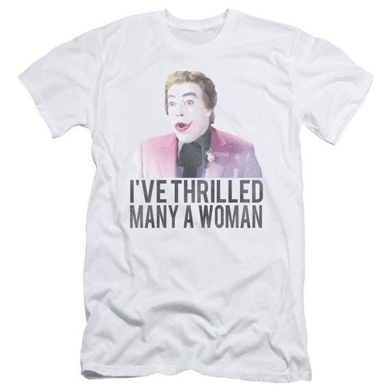 Batman Classic TV Thrilled S/S Adult 30/1 T-Shirt-White