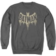 thumbnail image 1 of Batman Classic TV Vintage Logo Adult Crewneck Sweatshirt Charcoal, 1 of 1