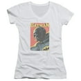 thumbnail image 1 of Batman Classic TV Vintman Junior Women's T-Shirt V-Neck-White, 1 of 1