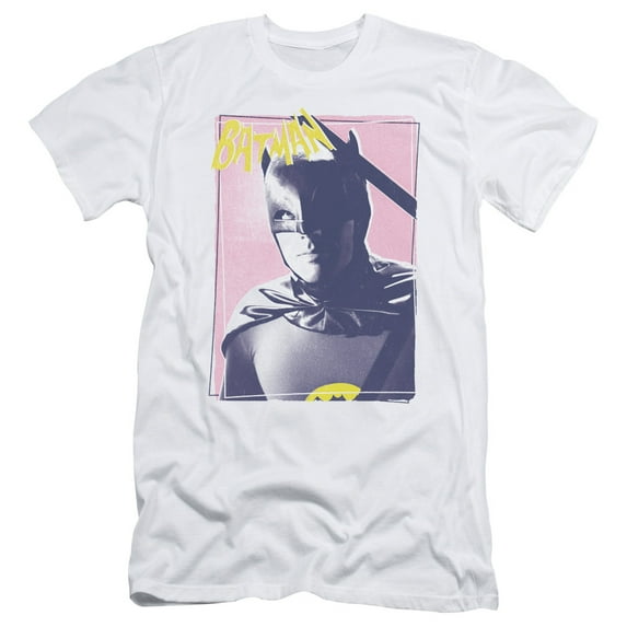 Batman Classic TV Wayne 80S S/S Adult 30/1 T-Shirt-White