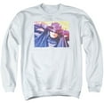 thumbnail image 1 of Batman Classic TVooth Groove Adult Crewneck Sweatshirt White, 1 of 1