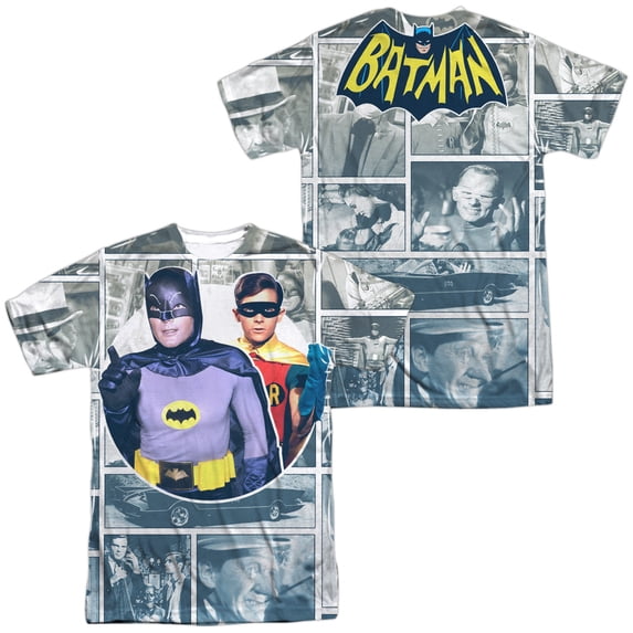 Batman Classic Tv 60S Panels Unisex Adult Sublimated Costume T Shirt (Front/Back), 3X-Large Multicolor