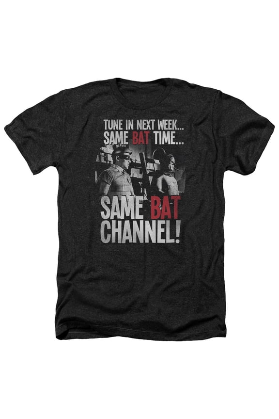 Batman Classic Tv - Bat Channel - Heather Short Sleeve Shirt - Large