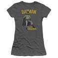 thumbnail image 1 of Batman Classic TV Caped Crusader S/S Junior Women's T-Shirt Sheer-Charcoal, 1 of 2