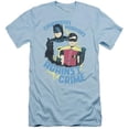 thumbnail image 1 of Batman Classic Tv-Courageous Warriors - Short Sleeve Adult 30-1 Tee - Light Blue- Extra Large, 1 of 1