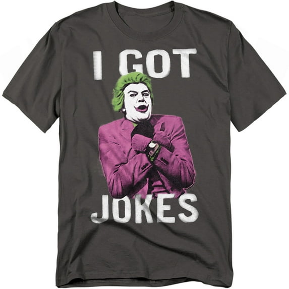 Batman Classic TV T-Shirt Got Jokes Unisex Graphic Tee For Men & Women Charcoal