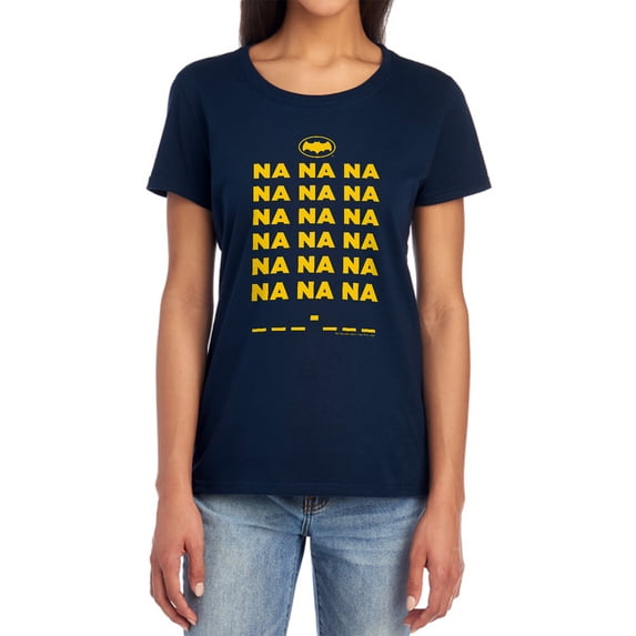 Batman Classic Tv Na Na Na Women's T Shirt, Navy, Large