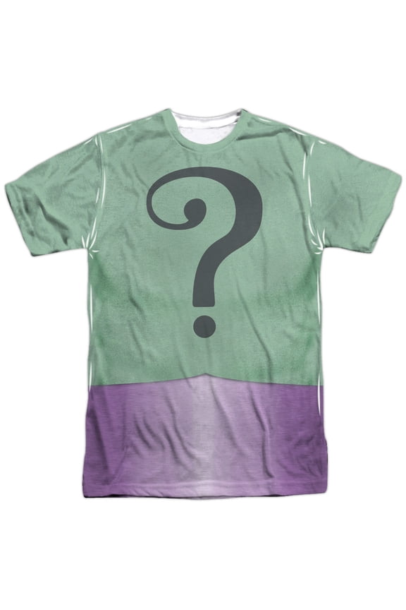 Batman Men's Riddler Uniform Sublimation T-shirt White