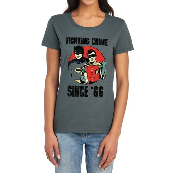Batman Classic Tv Since 66 Women's T Shirt, Charcoal, Small