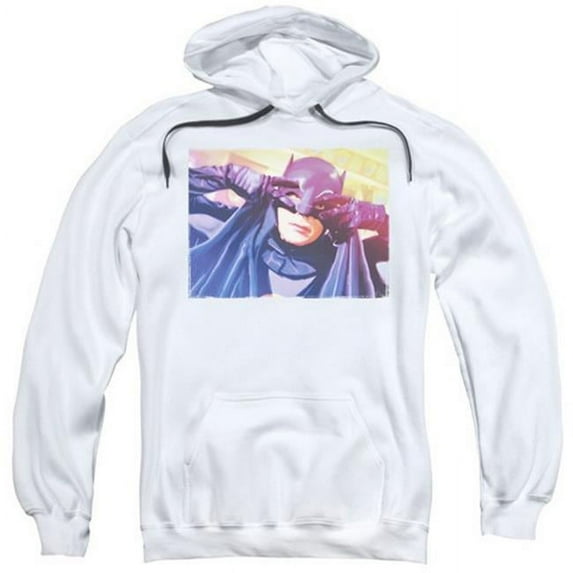 Batman Classic Tv-Smooth Groove - Adult Pull-Over Hoodie - White- 2X