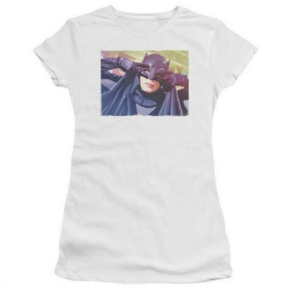 Batman Classic Tv-Smooth Groove - Short Sleeve Junior Sheer Tee - White- Extra Large