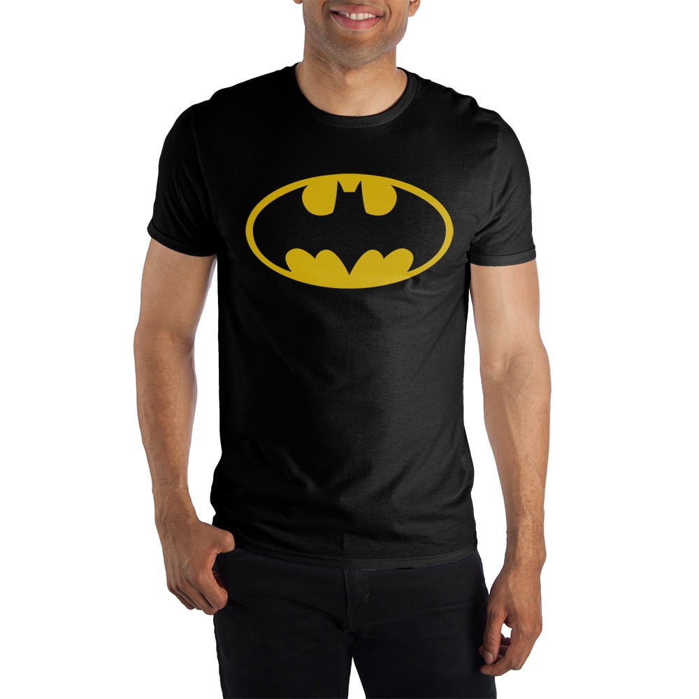 Batman Joker Bat Logo S/S Adult 30/1 T-Shirt Black