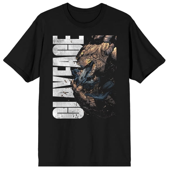 Batman Clayface Men's Graphic T-Shirt Large Back Print with Silence Artwork Short Sleeve Crew Neck Officially Licensed DC Comics Tee-Medium