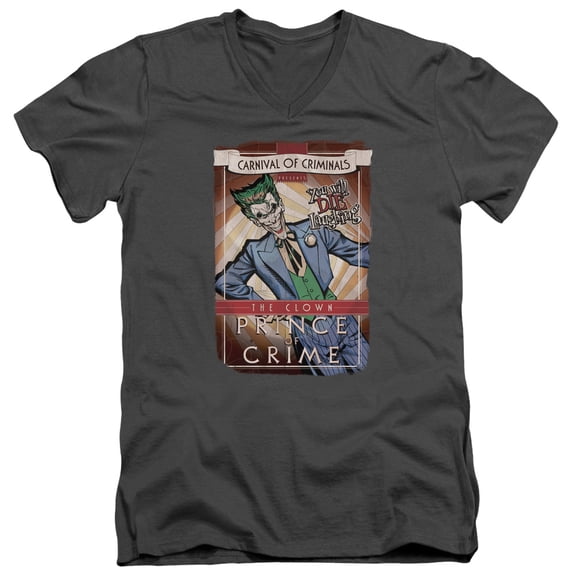 Batman - Clown Prince - Slim Fit V Neck Shirt - XX-Large