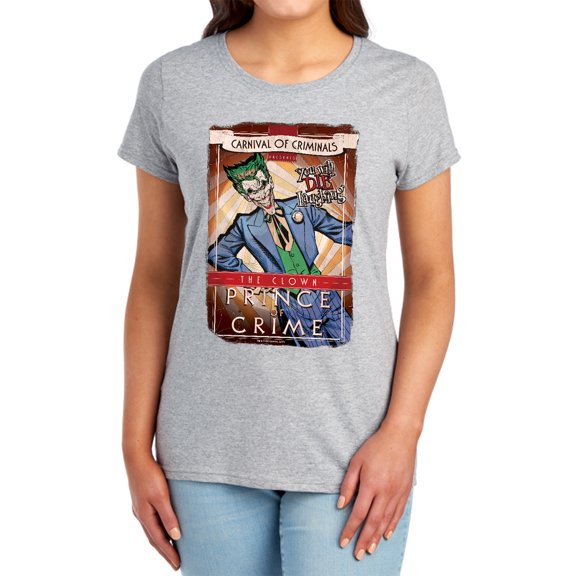 Batman Clown Prince Women's T Shirt, Athletic Heather, Small