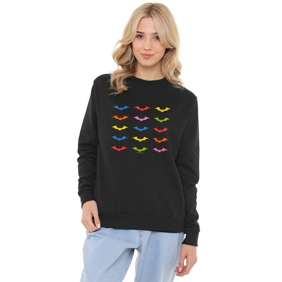 Batman Color Bat Blocks Women's Crew Sweatshirt