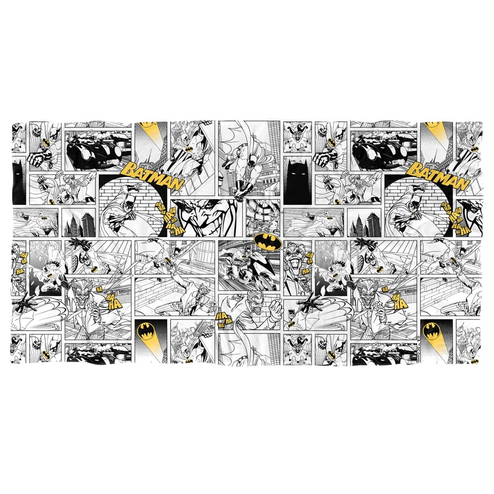 Batman Officially Licensed Beach Towel - 30x60 Inches, Super Absorbent Microfiber & Cotton Blend
