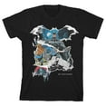 thumbnail image 1 of Batman Comic Book Scenes 80th Anniversary Boy's Black T-shirt-XL, 1 of 3