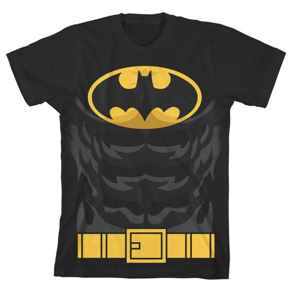 Batman Cosplay Boy's Black T-shirt-Medium