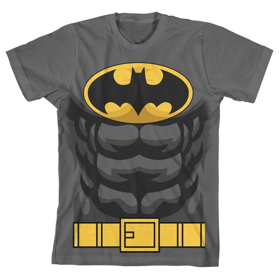 Batman Cosplay Boy's Charcoal T-shirt-Small