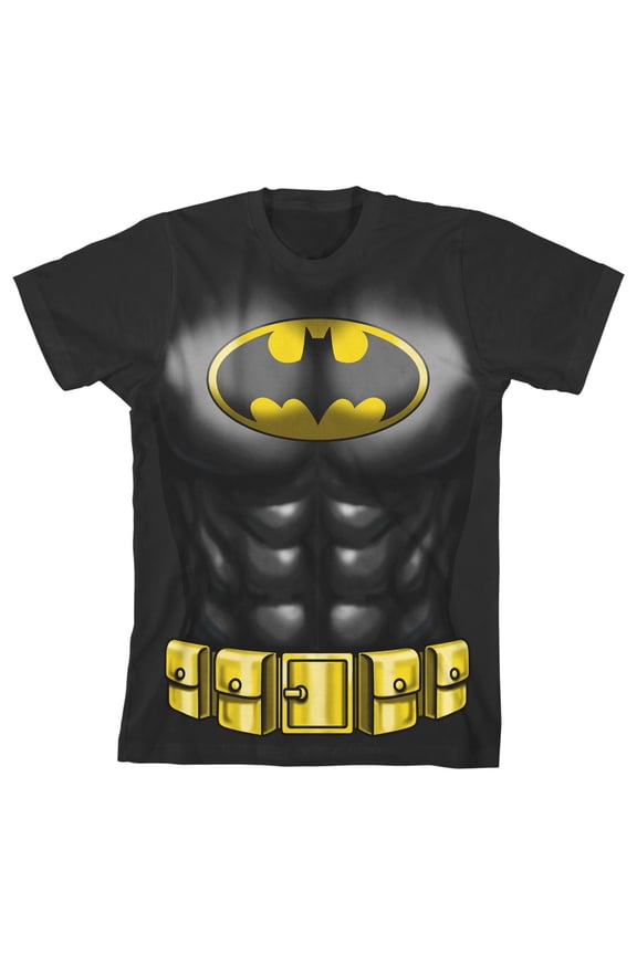 Batman Cosplay Boy's Charcoal T-shirt-X-Small