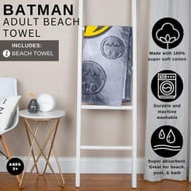 Franco Collectibles Batman Super Soft Cotton Bath/Pool/Beach Towel, 60 in x 30 in, Official WB Product