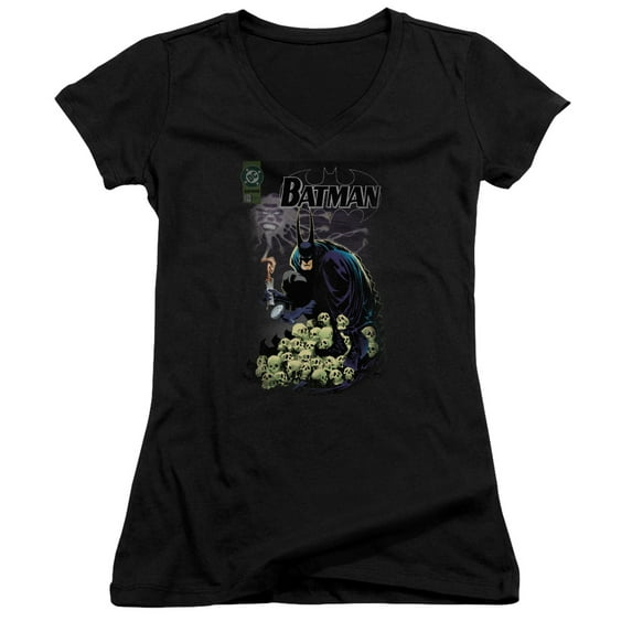Batman Cover #516 Junior Women's T-Shirt V-Neck Black