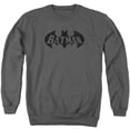 thumbnail image 1 of Batman Crackle Bat Adult Crewneck Sweatshirt Charcoal, 1 of 1