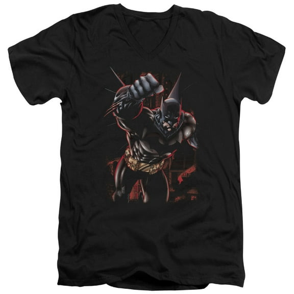 Batman - Crimson Knight - Slim Fit V Neck Shirt - Medium