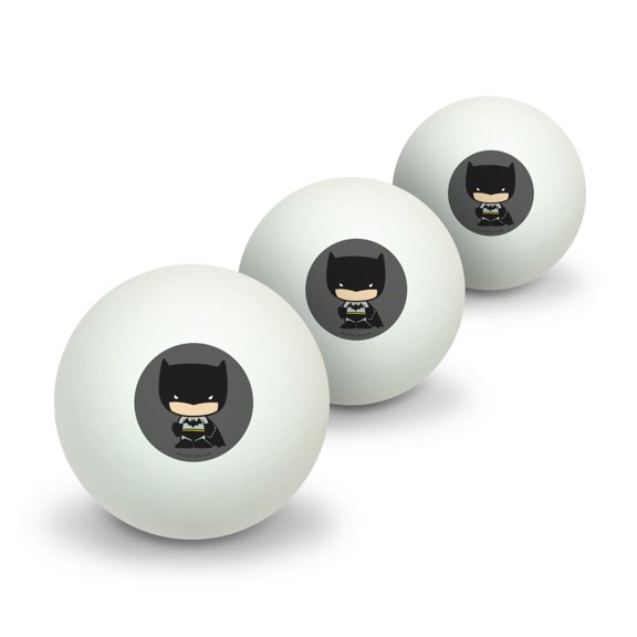 Batman Cute Chibi Character Novelty Table Tennis Ping Pong Ball 3 Pack