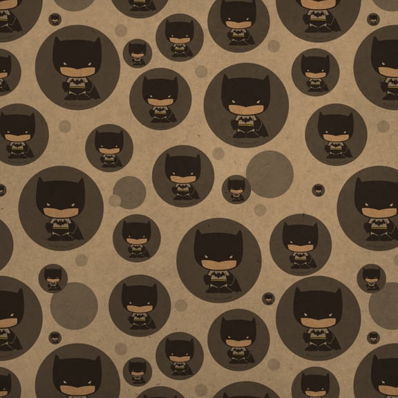 Batman Cute Chibi Character Premium Kraft Gift Wrap Wrapping Paper Roll