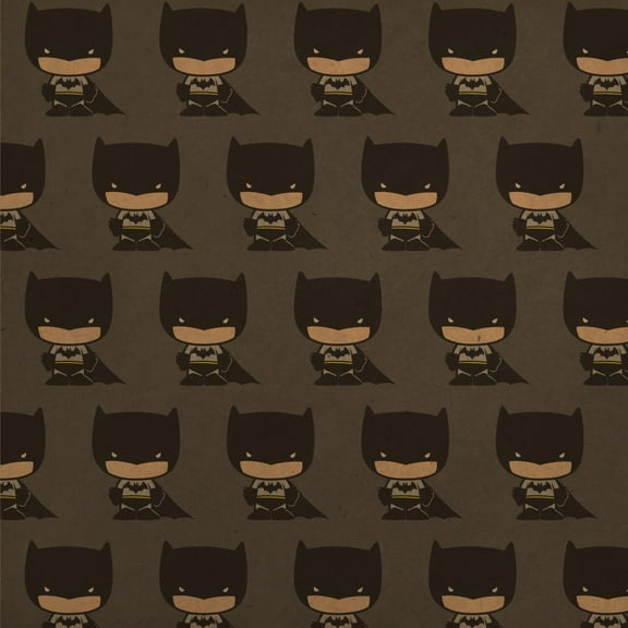 Batman Cute Chibi Character Premium Kraft Roll Gift Wrap Wrapping Paper