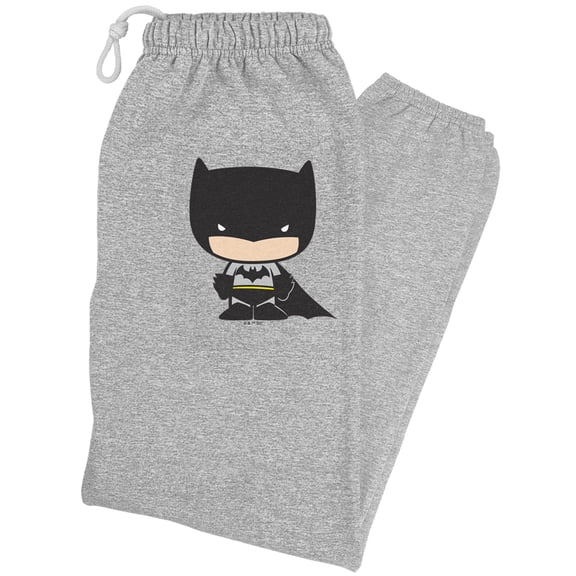 Batman Cute Chibi Character Unisex Jogger Sweatpants for Men and Women, Athletic Heather, 2X-Large