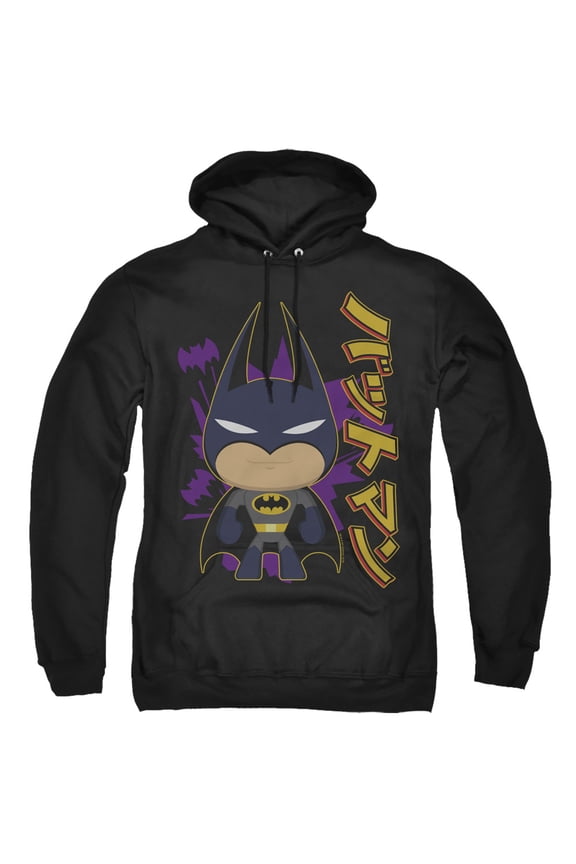 Batman Cute Kanji Adult Pullover Hoodie Sweatshirt Black